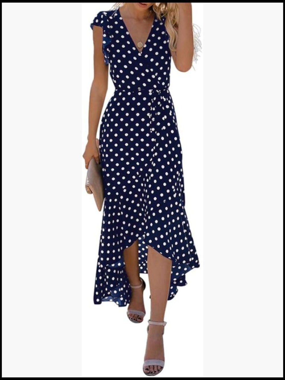Rayon Spandex V-Neck Maxi Dress Boho Floral Wrap Casual